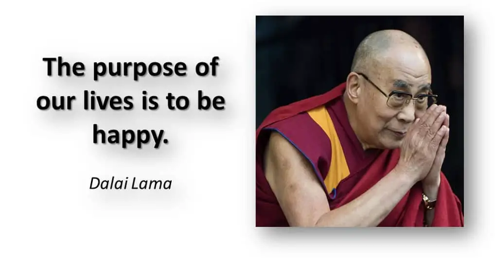 Dalai Lama - Inspirational Quote About Life

The purpose of our lives is to be happy. 
