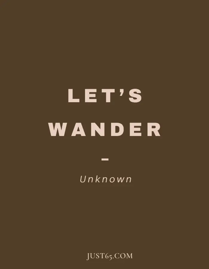 Funny Short Best Friend Quote - "Let’s Wander"