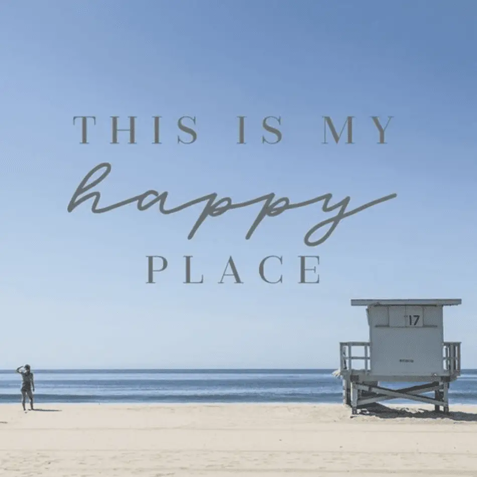 Beach Quote for Instagram Caption - This is my happy place