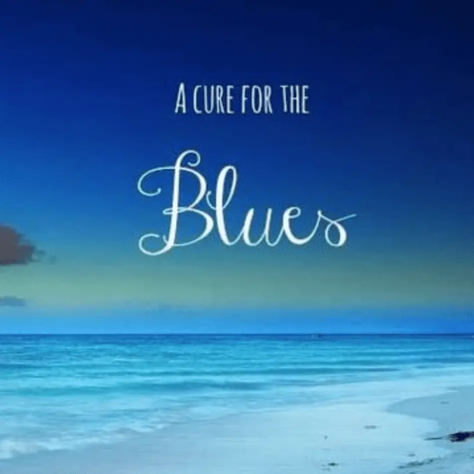 Beach Quote for Instagram Caption - "A Cure For The Blues"