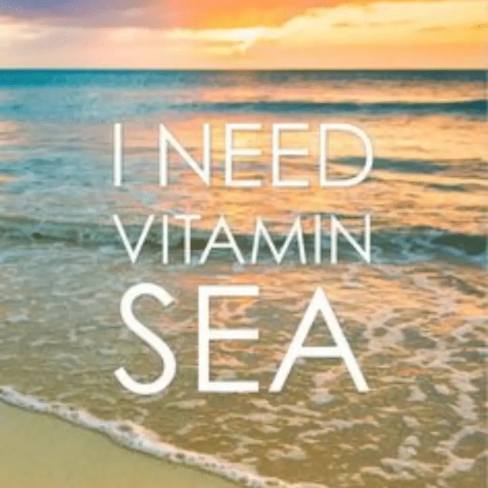 Beach Quote for Instagram Caption - "I Need Vitamin SEA"